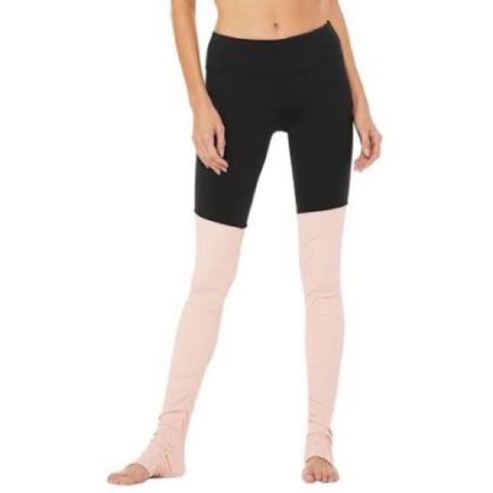 Alo Yoga Goddess Leggings in Black/Blush